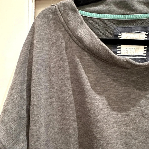 Boden Heathered Charcoal Grey Terry Pullover Sweatshirt Women’s Size 10 Medium - Picture 2 of 8